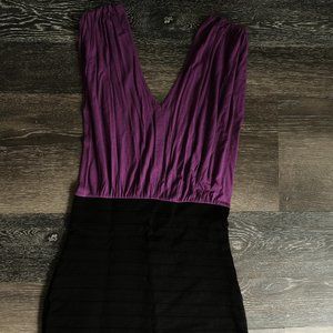 Express Deep V Bandage Dress